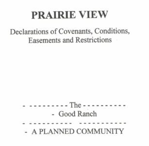 Covenants, Conditions, Easements, and Restrictions